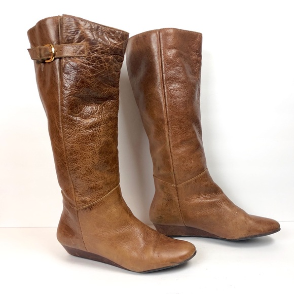 Steve Madden Shoes - Steve Madden Intyce Cognac Wedge Boots